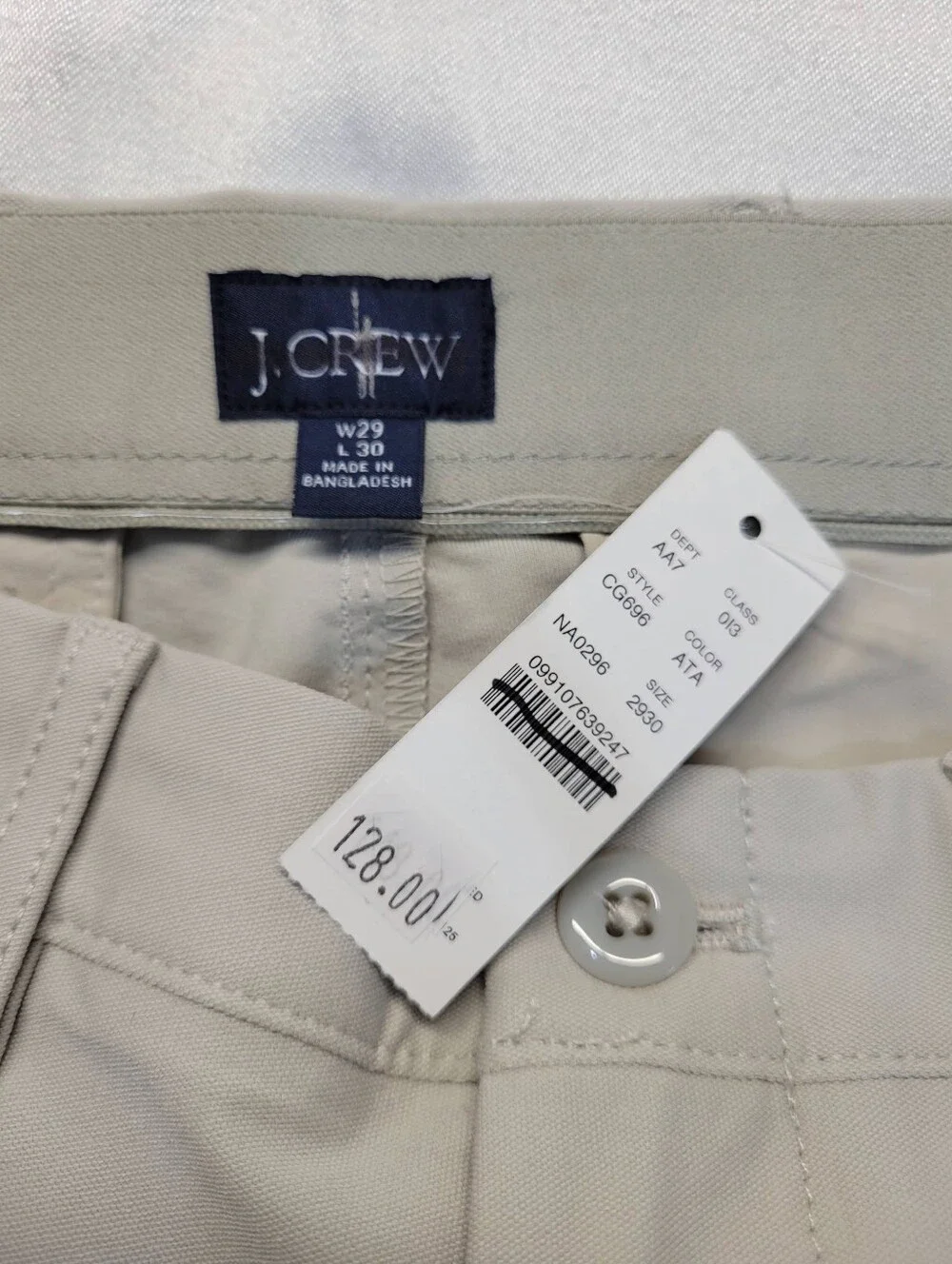 J Crew 484 Slim-fit tech pant CG696 Size 29x30